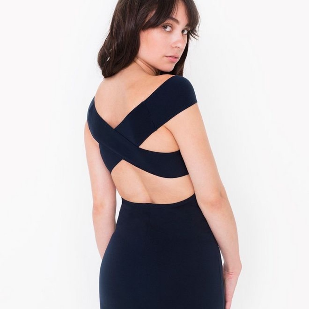 American apparel criss cross back dress